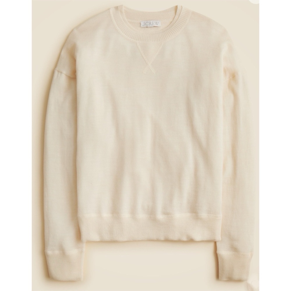 J. Crew Oversized Crewneck Sweatshirt in Merino Wool